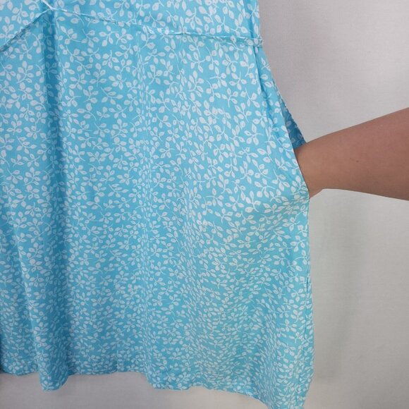 Draper James Floral Boho Dress Flutter Sleeve Tie Waist Pockets Medium Light - Picture 11 of 14